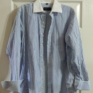 Donald J Trump pinstripe cuff link dress shirt